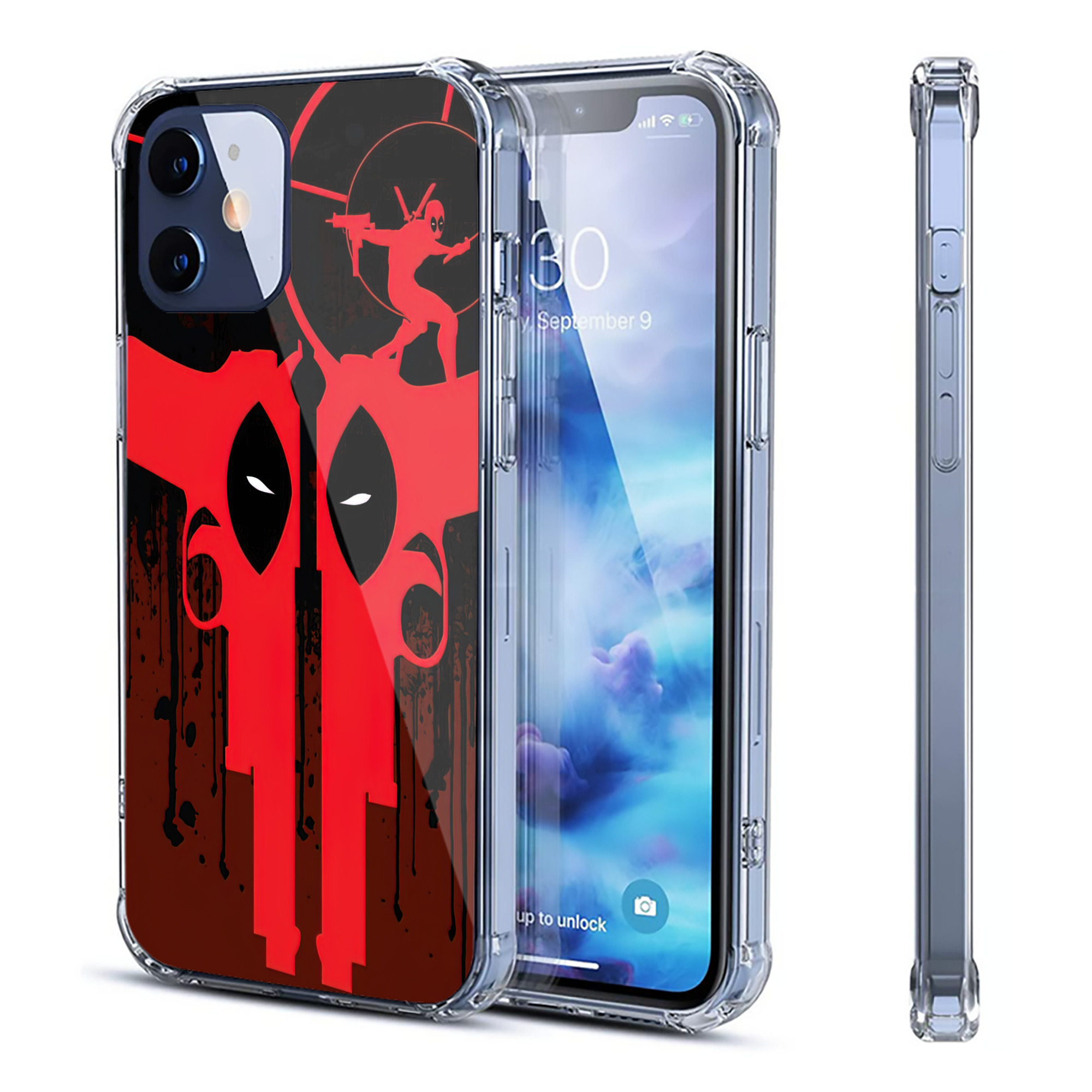 （画像用） Deadpool デッドプール 【iPhone 12シリーズ対応】透明スマホケース（クリアソフトケース）